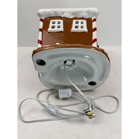 Ceramic Light-Up Gingerbread House 10" Gumdrop Roof Christmas Village with Cord - Picture 11 of 16